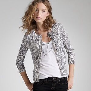 J. Crew Y2K Strada Ruffle Cardigan 100% Merino Wool Sz XS